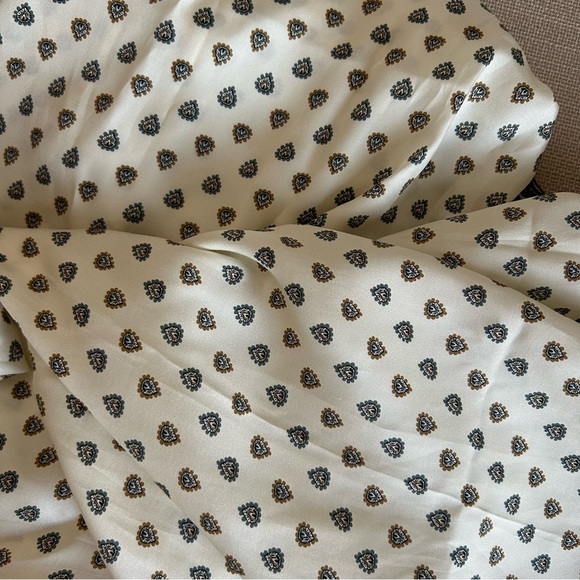 EUC Doen Amorette Midi Dress Riviera Foulard Cream Silk Blend Vacation - Picture 9 of 12